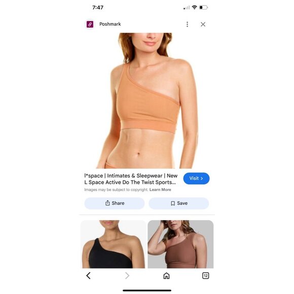 L*Space Womens Size Small Active Rookie Sports Bra Sessions Putty Single Strap - Picture 10 of 10